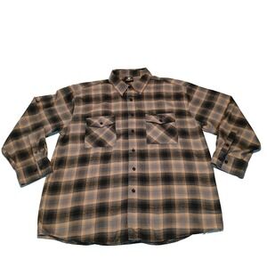 Yago Men's Casual Plaid Multicolor Flannel Long Sleeve Button Up Shirt 2XL